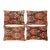 Set of Decorative Antique Persian Malayer Carpet Pillows - Set of 4 For Sale