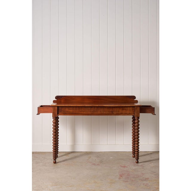 Victorian Late 19th Century Victorian Mahogany Console With Bobbin Legs For Sale - Image 3 of 15