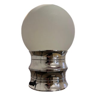 Table Lamp in Chrome Opal Glass from VEB Narva For Sale