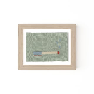Magda the Blue Cigarette by Willa Heart in Natural Frame, Mini Art Print For Sale