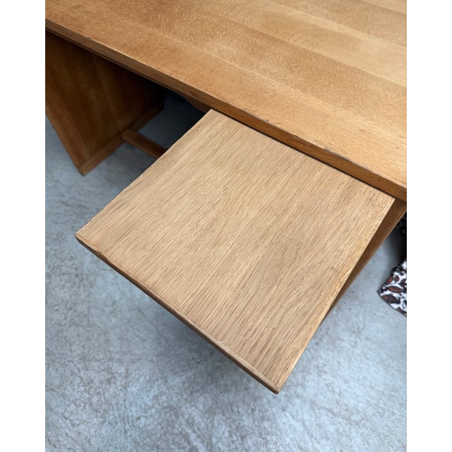 Oak Half-Ministerial Desk, 1950s For Sale - Image 9 of 13