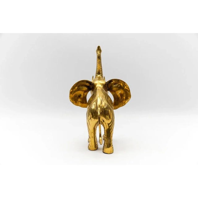 Large Mid-Century Modern Brass Elephant, 1960s For Sale - Image 6 of 9