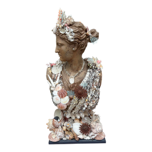 Seashell Encrusted Heavy Bust Ocean Goddess