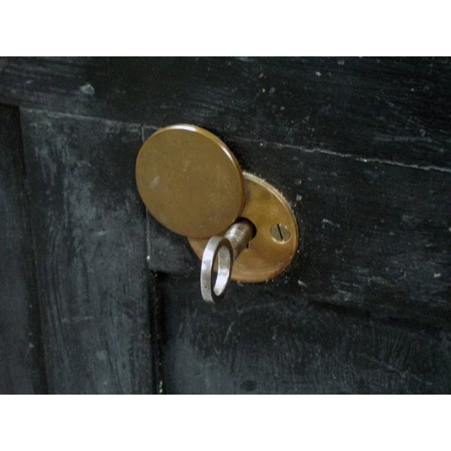 Iron strong box treasure chest, nicely crafted case and mechanism.