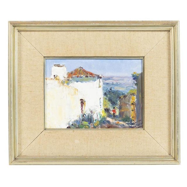 Jaime Murteira, Landscape with Houses, Oil on Canvas For Sale - Image 6 of 6