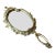 Elegant Brass Hand Held Mirror - Vintage From the 60s For Sale