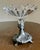 Antique Art Nouveau Figural Floral Spelter and Scalloped Glass Centerpiece Tazza For Sale - Image 4 of 17