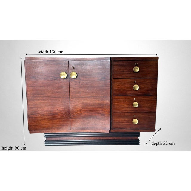 Mid 20th Century Art Deco Italian Sapele Wood Sideboard For Sale - Image 18 of 18