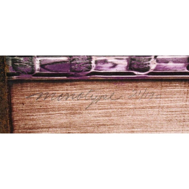 Impressionist Embroli "Tabloid Xviv" Collagraph Signed Numbered Abstract Art Print 1980s For Sale - Image 3 of 5