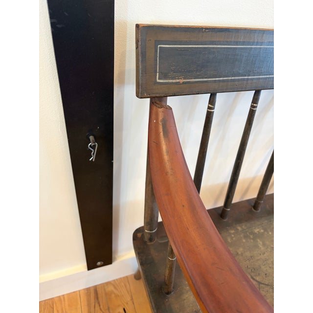Antique American Deacons Bench For Sale - Image 4 of 12