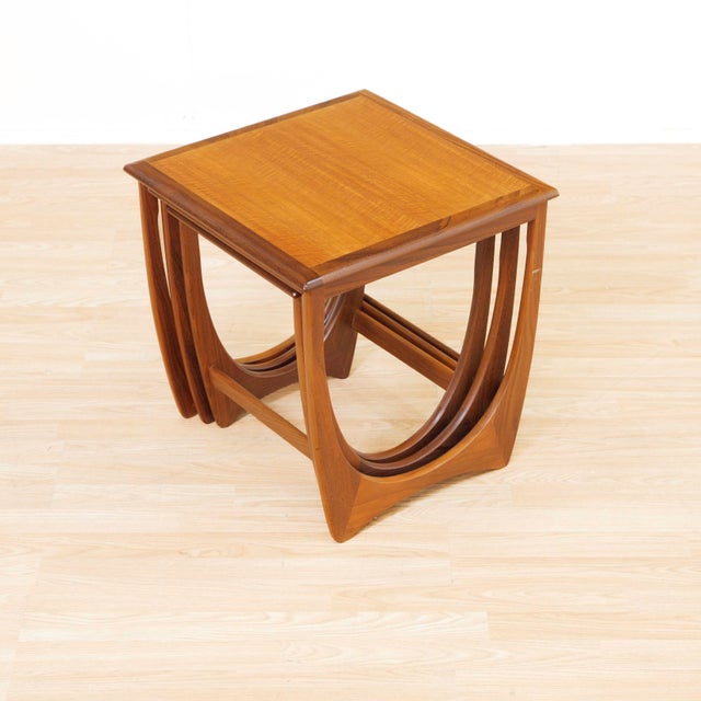 Wood Mid Century Astro Nesting Tables by Vb Wilkins for G Plan For Sale - Image 7 of 15
