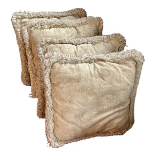 Late 20th Century Toile Throw Pillows - Set of 4 For Sale