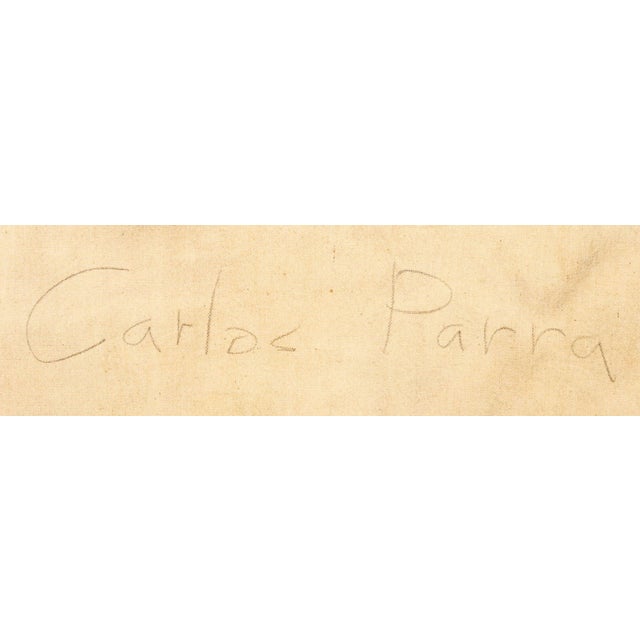 Carlos Parra Seated Nude Oil on Canvas, 1967 For Sale In New York - Image 6 of 7