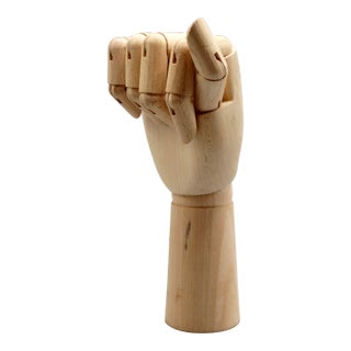 Vintage Antique Wooden Articulated Hand Model For Sale