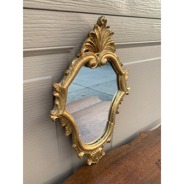 Rococo Italian Rococo Style Giltwood Wall Mirror For Sale - Image 3 of 9