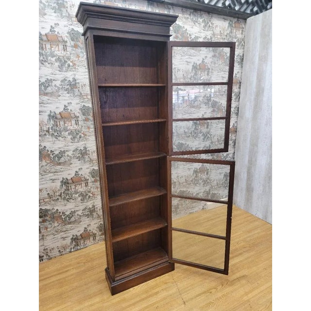 Antique Thai British Colonial Teak and Glass Display Pair Chairish