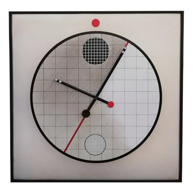 Large Postmodern Morphos Clock by Kurt B. Del Banco for Acerbis For Sale