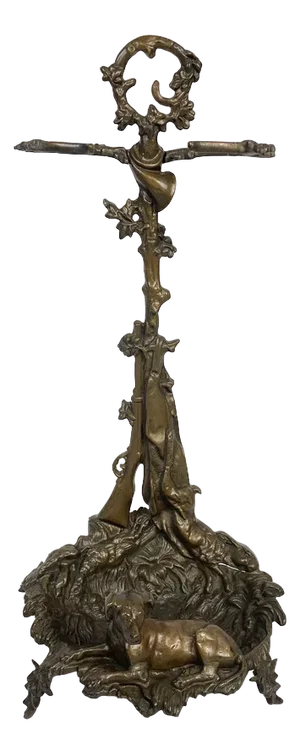 Solid Bronze Umbrella Holder, 1940s
