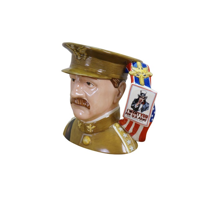 Realism Royal Doulton General John Pershing Military Leader Toby Character Jug For Sale - Image 3 of 17