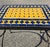 Moroccan Handcrafted Moroccan Mosaic Tile Accent Table / Plant Stand – Blue & Yellow For Sale - Image 3 of 6
