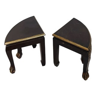 1940s Pair Chinese Chinoiserie Stoolsvor Plant Stands For Sale