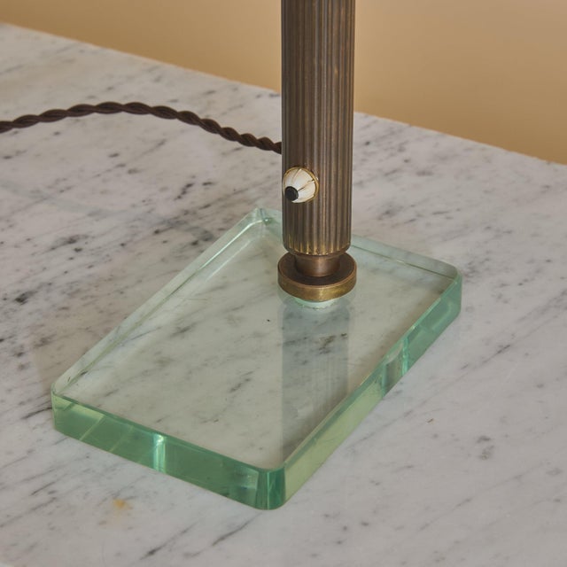 Metal 1940s Italian Modernist Table Lamp Attributed to Pietro Chiesa for Fontana Arte For Sale - Image 7 of 11