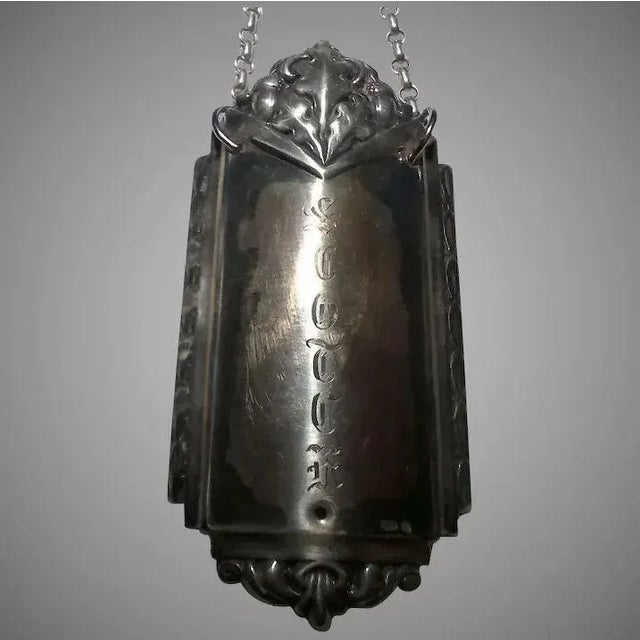 Metal 800 Silver Scotch Liquor Bottle Label Decanter Tag For Sale - Image 7 of 8