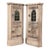 Pair Rustic Gothic Revival Oak Corner Wine Cabinets ~ Vitrines For Sale