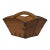 Antique Elm Wood Gathering Basket With Original Iron Details For Sale