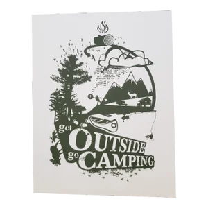 "Get Outside and Go Camping" Contemporary Rustic Screen Print
