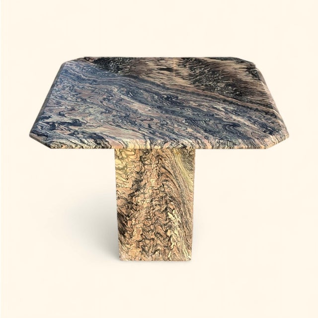 Postmodern Italian Cipollino Ondulato Marble Side Table, 1970s–1980s For Sale - Image 10 of 18