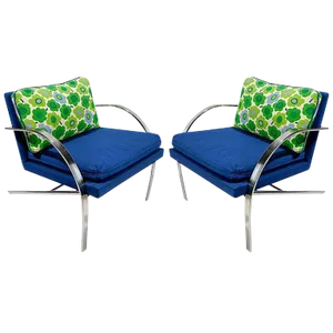 "Arco" Club Chairs in the Style of Paul Tuttle - a Pair