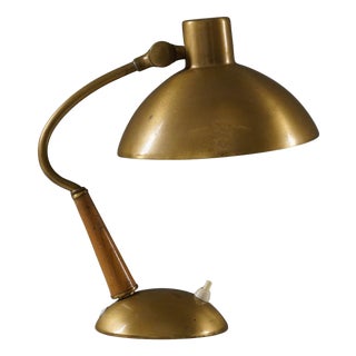 Mid-Century Swedish Table Lamp in Brass attributed to Malmö Metallvarufabrik, 1940s For Sale