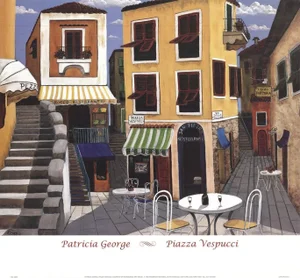 1998 Patricia George 'Piazza Vespucci' Offset Lithograph