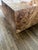 Stunning 1970s burl wood veneer square coffee table in the modernist block form. All surfaces — top, sides, and base —...