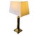Gold Brass Table Lamp with Central Column, 1970 For Sale - Image 8 of 8