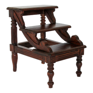 Early 20th Century Neoclassical Style Mahogany Library Stairs