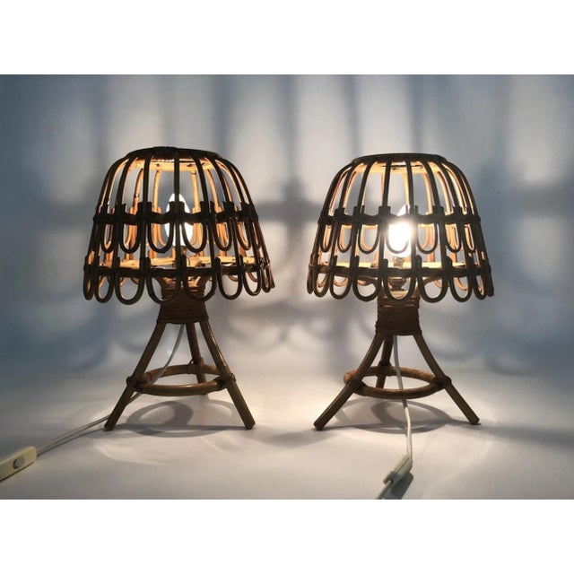 Wonderful example and great looking Pair of French table lamps by the well known designer Louis Sognot during the 50s and...