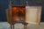 Antique Art Deco Walnut Carved Smoking Stand Tin Lined Humidor Magazine Rack For Sale - Image 10 of 16