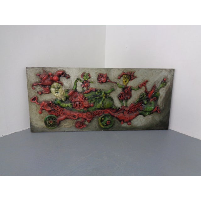 1970s Art Work Wall Relief from Reinaldo Eckenberger, Brazil, 1974 For Sale - Image 5 of 18