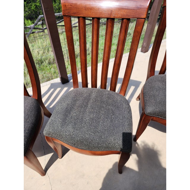 Brown Four Contemporary Game Table Chairs For Sale - Image 8 of 9