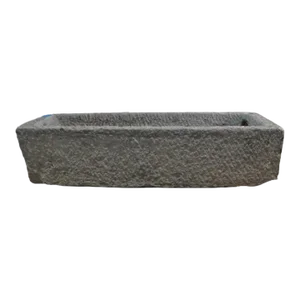 59" Inch Long Hand Chiseled Stone Trough 13