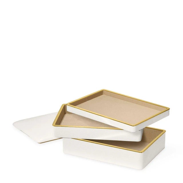 AERIN AERIN Piero Large Stacked Jewelry Box For Sale - Image 4 of 4