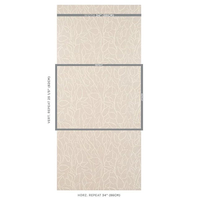 A loose and leafy climbing botanical wallcovering, Solandra Vine in grey is printed on sisal for tactile, textural appeal....