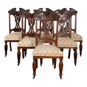Set of 6 Antique 19th Century English Mahogany Dining Chairs