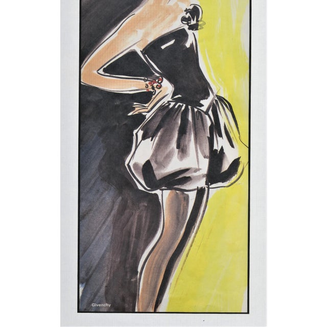 Contemporary 1987 French Fashion Print-Givenchy, Matted For Sale - Image 3 of 4