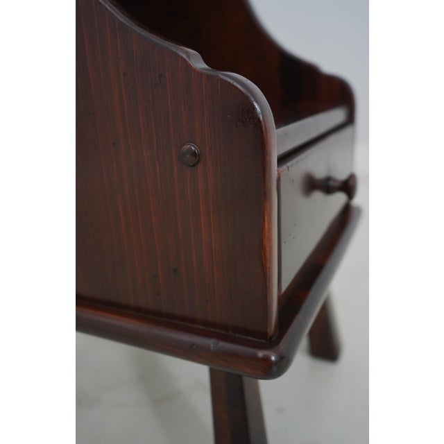 Pine 1 Drawer 2 Tier Old Tavern Style Nightstand For Sale - Image 10 of 12