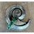 Vintage Silver Spiral Brooch With Green Detail For Sale - Image 9 of 12