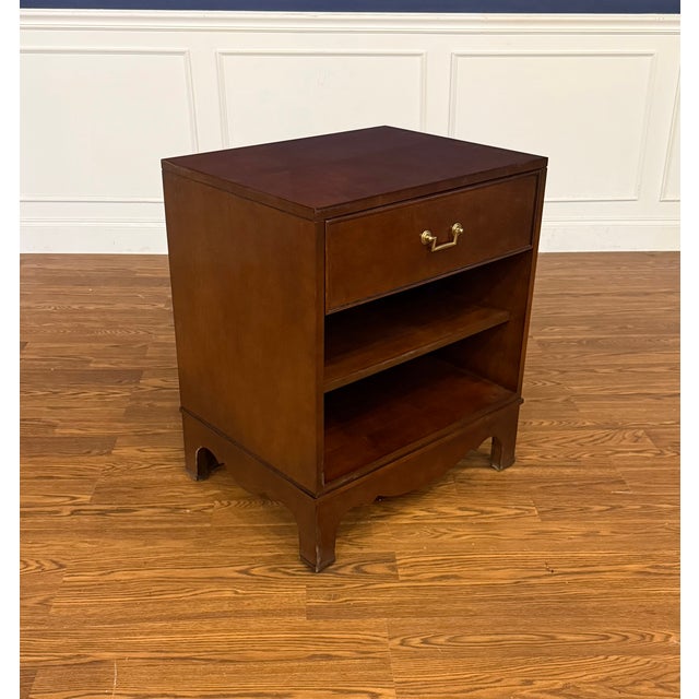 This is a Classic mid-century styled mahogany bed side chest/nightstand by Century Furniture. It features a soft-close...