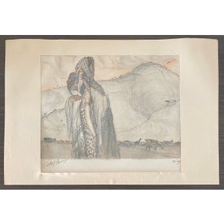 Abel Pann, Abel Pann Israeli Bezalel School Lithograph Judaica Biblical Print Jewish Art For Sale